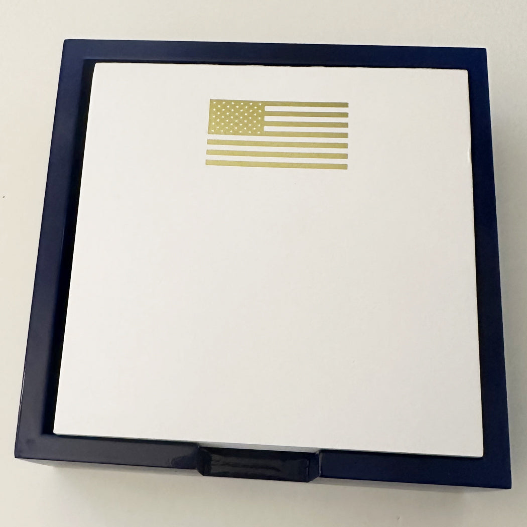 Paddie Gold Foil Flag Notepad
