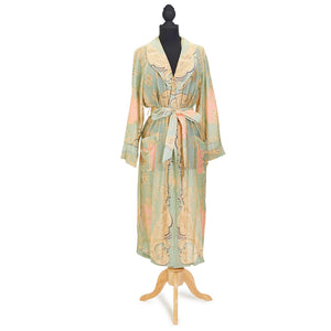 Aqua Rococo Robe Gown