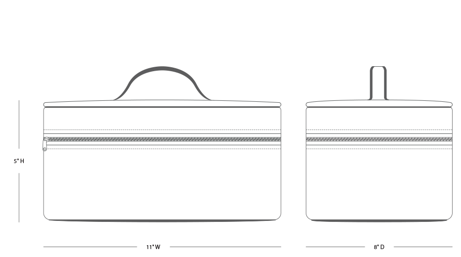 Striped Cosmetic Case