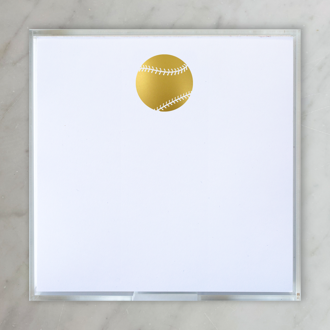 Paddie Gold Foil Baseball Notepad