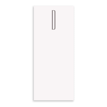 long skinny gray initial notepads