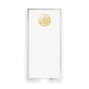 Long Skinny Gold Foil Sand Dollar Notepad