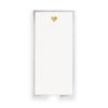 Long Skinny Gold Foil Heart Notepad