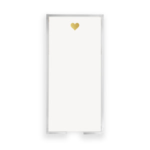 Buck Gold Foil Heart Notepad
