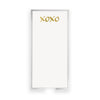 Long Skinny Gold Foil XOXO Notepad