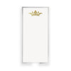 Long Skinny Gold Foil Crown Notepad