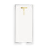 Long Skinny Gold Foil Corkscrew Notepad