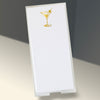 Long Skinny Gold Foil Martini Notepad