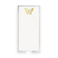 Long Skinny Gold Foil Butterfly Notepad