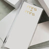 Long Skinny Gold Foil Mrs + Mrs