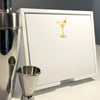 Large Gold Foil Martini Notepad