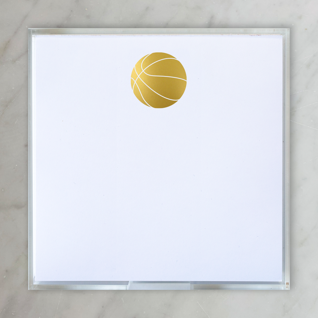 Paddie Gold Foil Basketball Notepad