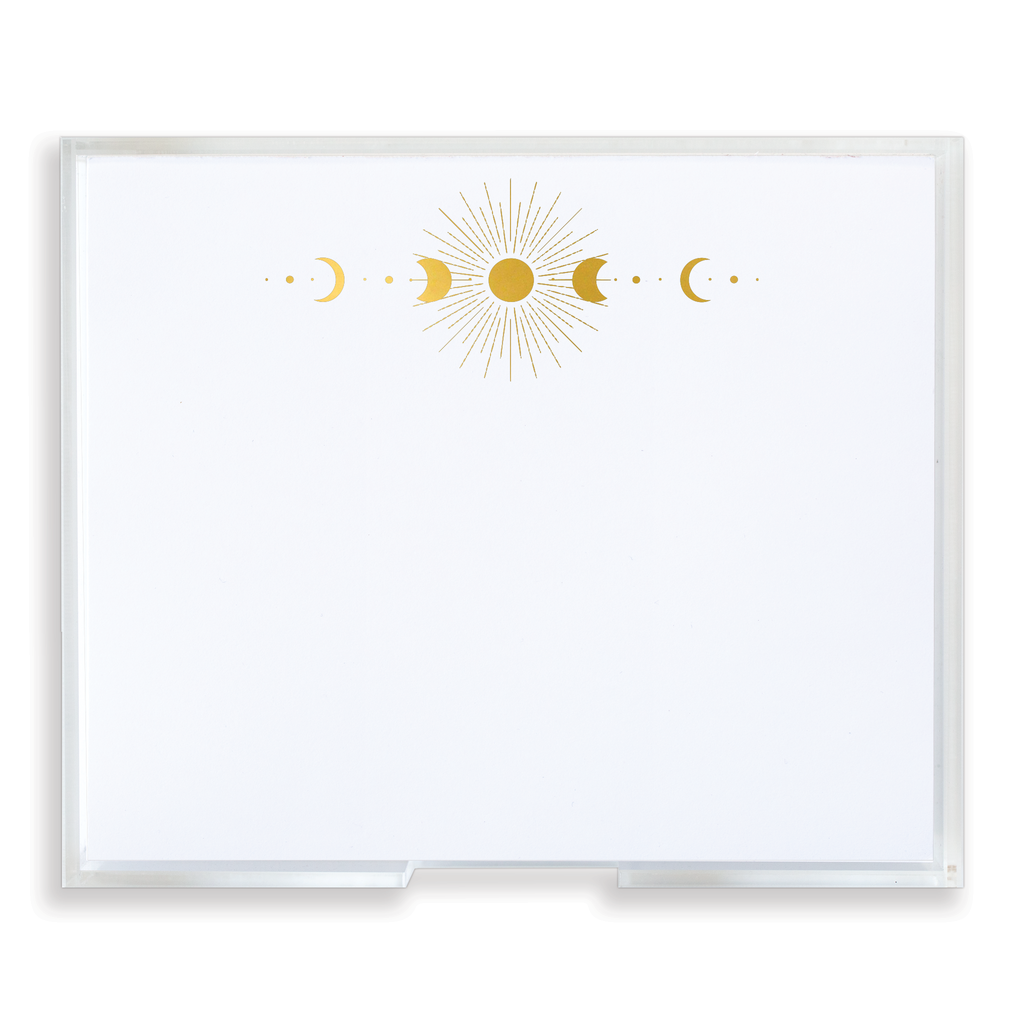 Luxe Gold Foil Moon Notepad