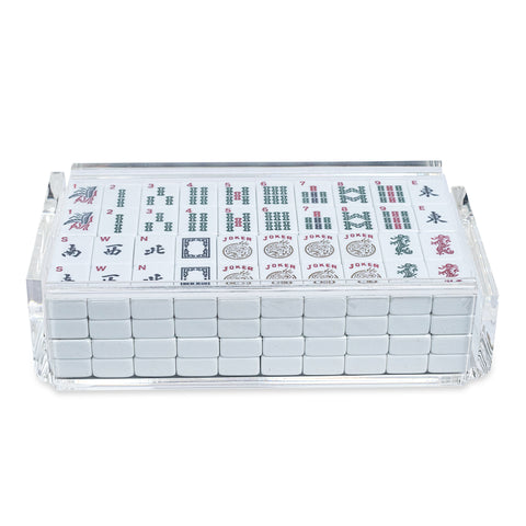 Spingitori Per Mahjong In Acrilico Trasparente | Stile Americano 18 | Set Da 4 | CNH