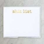 Luxe Gold Foil Shit List Notepad