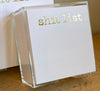 Small Square Gold Foil Shit List Notepad