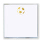 small square gold foil soccer ball
