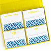 grand silk stationery box - yellow + blue