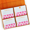 grand silk stationery box - orange + pink