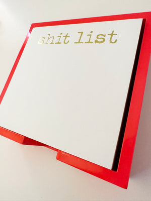 Luxe Gold Foil Shit List Notepad