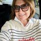 stripe roll neck sweater - palisades