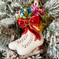 hand painted ornament - ice skates