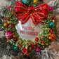 hand painted ornament - wreath - pacific palisades