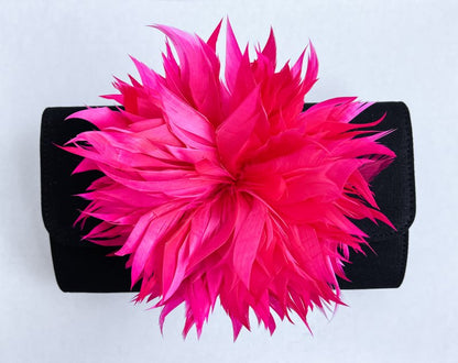 avery - feather clutch