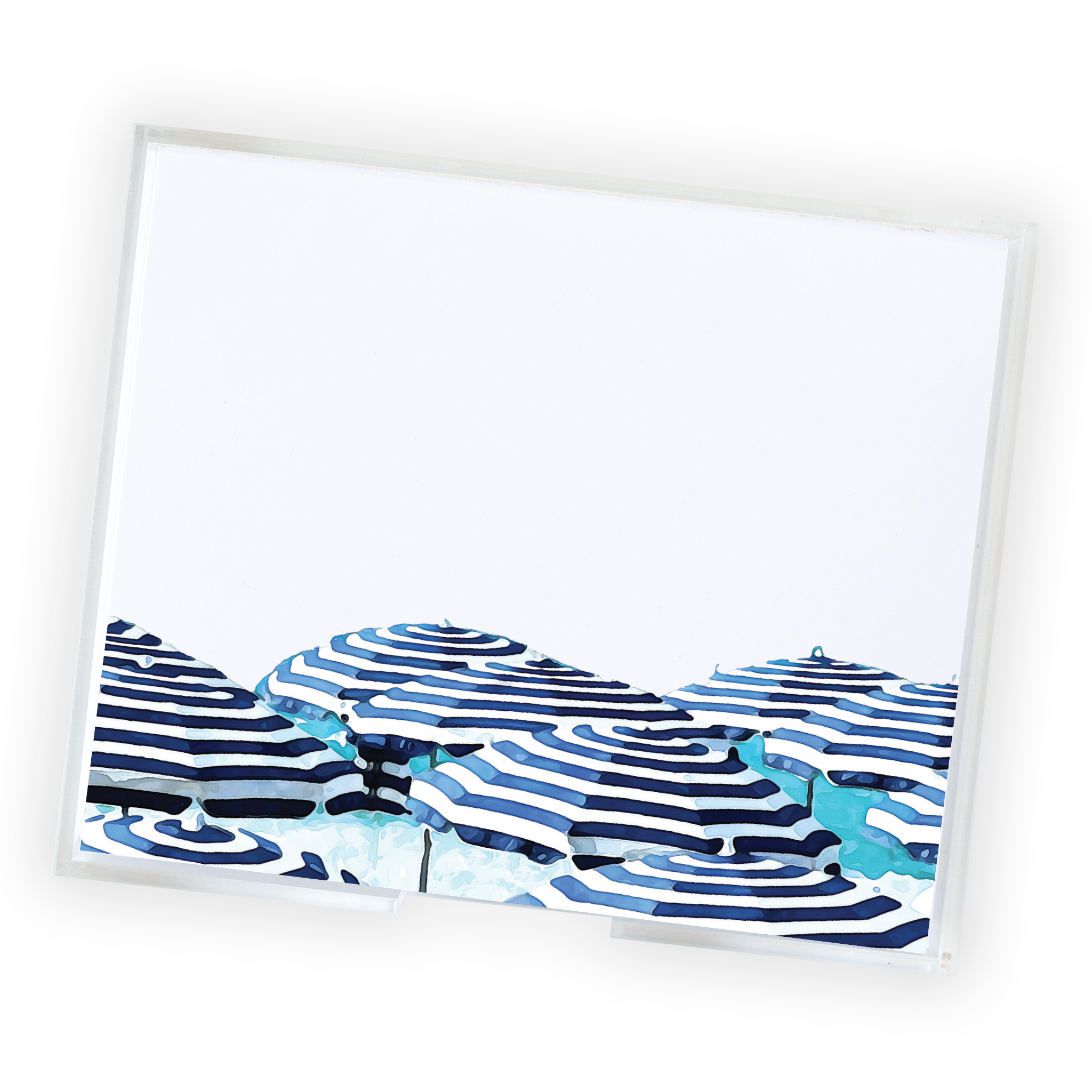 Luxe Blue Umbrella Notepad