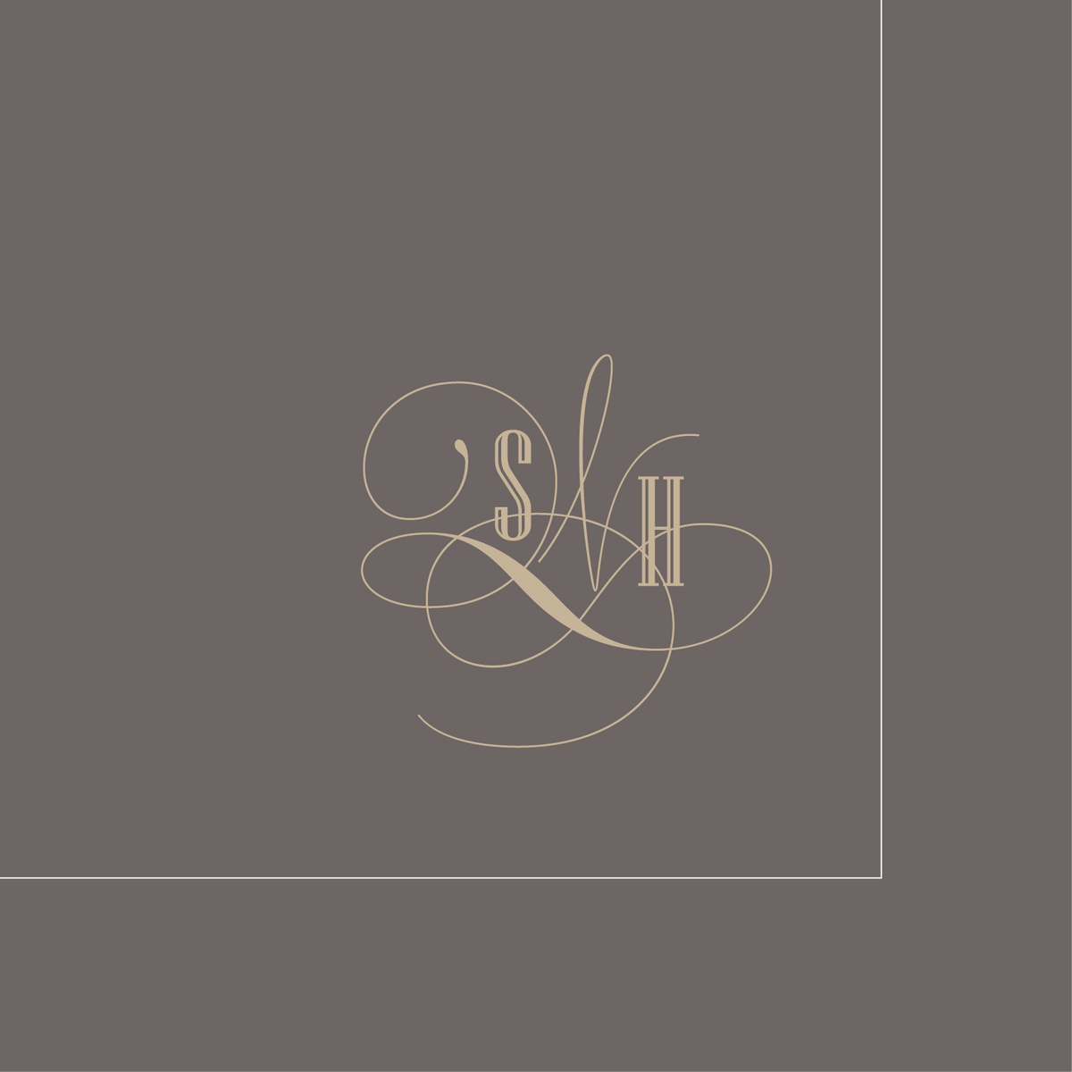 Personalized Script Monogram personalized notable napkin - script monogram – Black Ink
