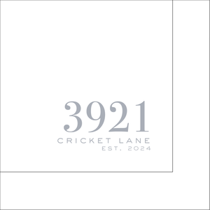 Personalized Notable Napkin - Address