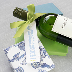 Personalized "Cheers" Gift Tag Vertical