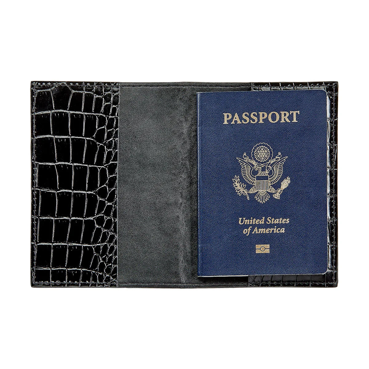 passport holder - croc – Black Ink