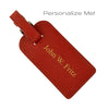 leather luggage tag