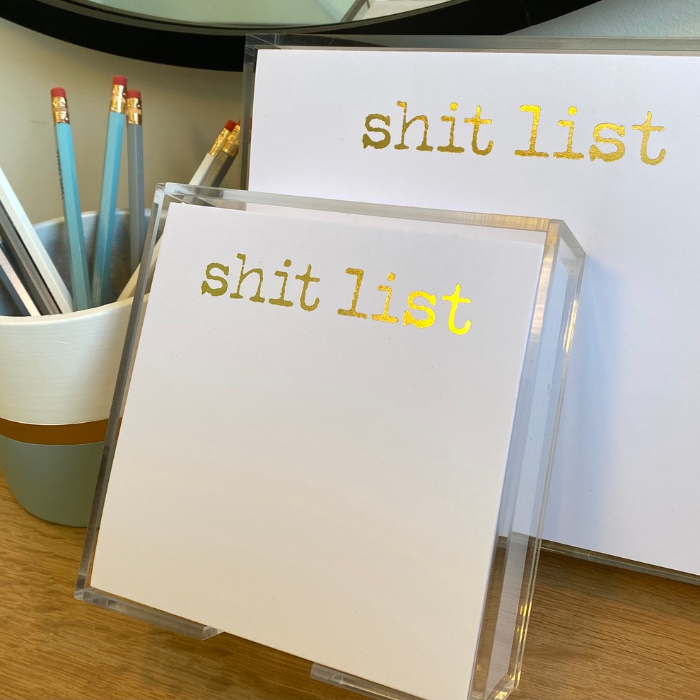 Luxe Original Initial Notepad Black Ink