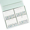grand silk stationery box - sea foam + blue
