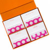grand silk stationery box - orange + white