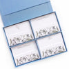grand silk stationery box - light blue
