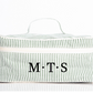 striped cosmetic case
