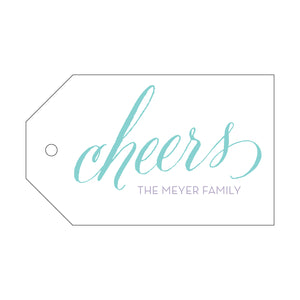 Personalized "Cheers" Gift Tag