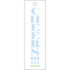 personalized "cheers" gift tag vertical