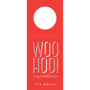 Personalized "Woo Hoo" Wine Tag