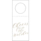 personalized "cheers" script wine tag