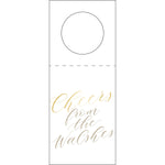 Personalized "Cheers" Script Wine Tag