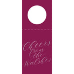 Personalized "Cheers" Script Wine Tag