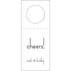 personalized "cheers" wine tag