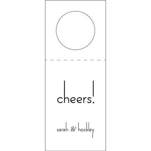 Personalized "Cheers" Wine Tag