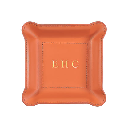 leather valet tray