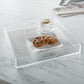 square acrylic serving tray
