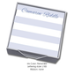 banded memo square - with white linen holder